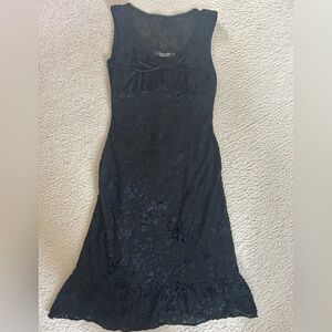 Rampage Black Floral Midi Dress